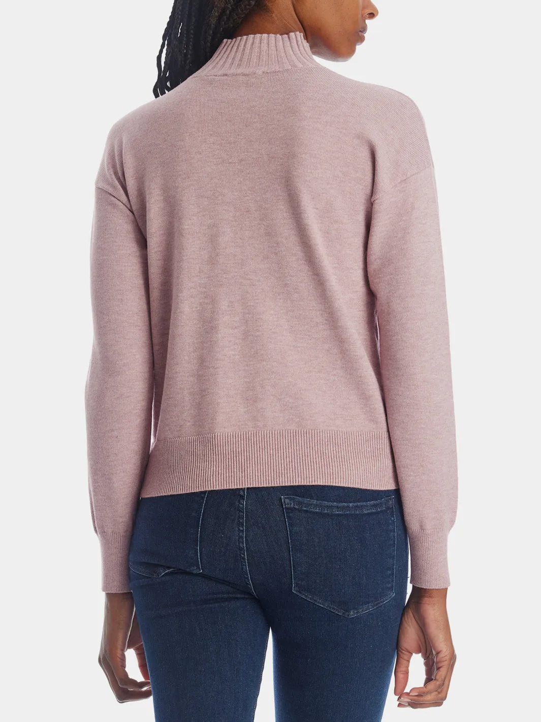 Cut Out Mock Neck Sweater