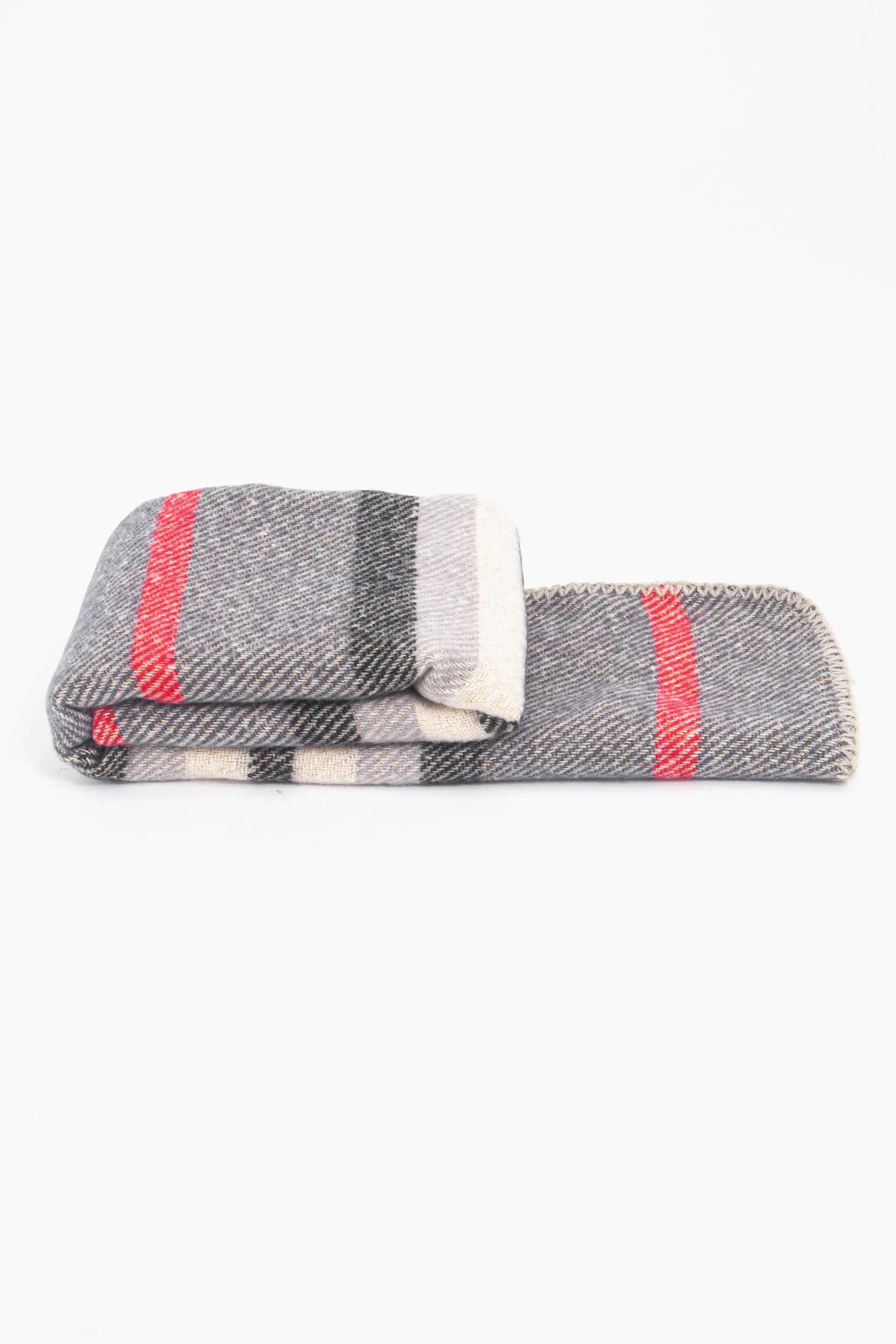 Darla Heavyweight Scarf - Dark Grey, Stripe