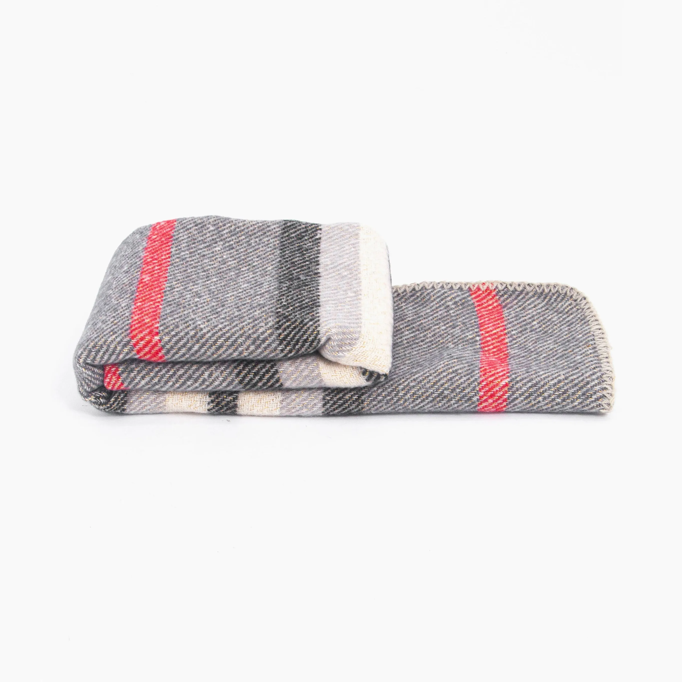 Darla Heavyweight Scarf - Dark Grey, Stripe