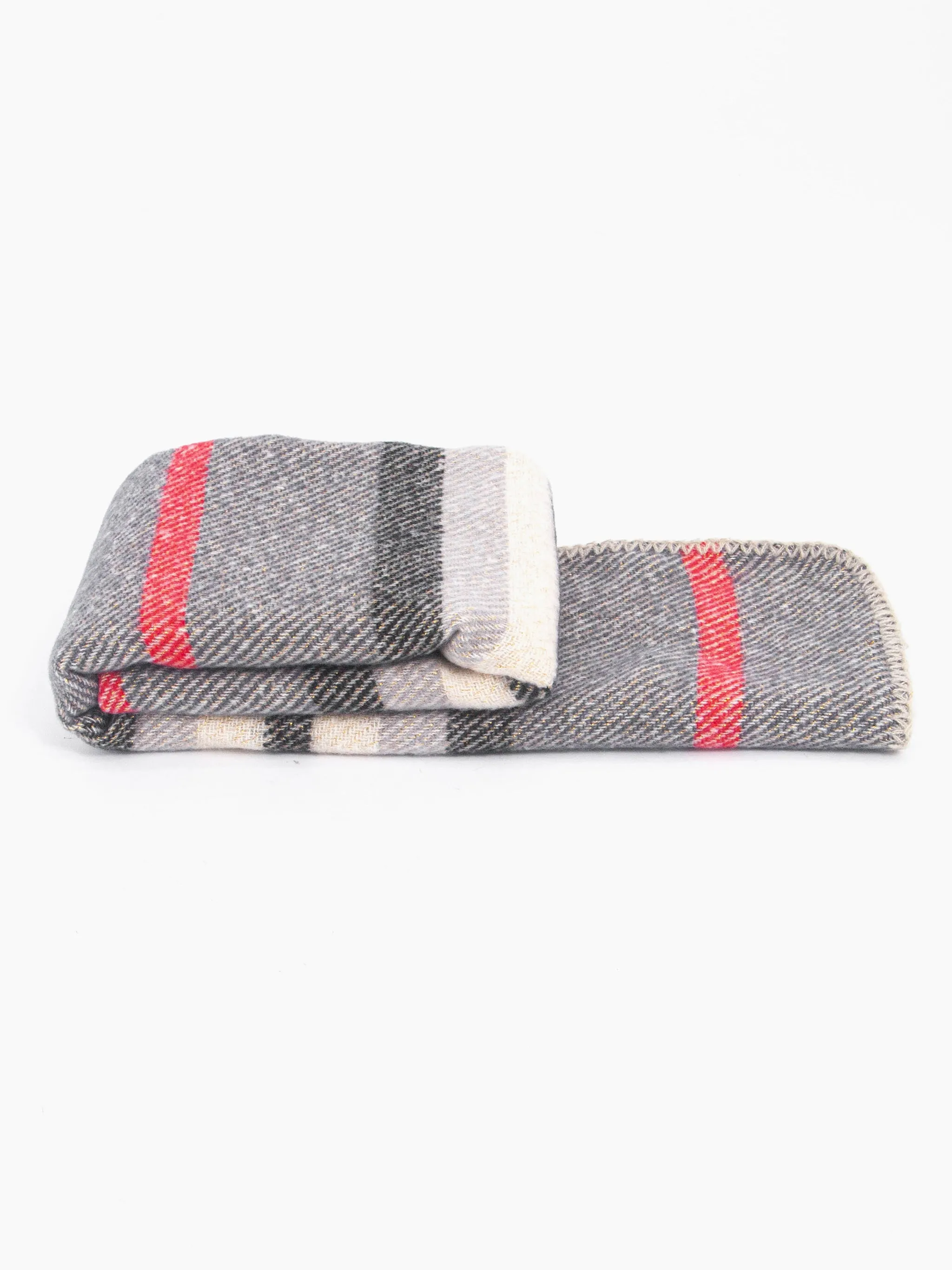 Darla Heavyweight Scarf - Dark Grey, Stripe