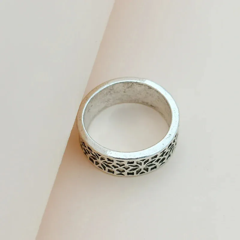 Diamond Geometric Fashion Men's Pattern Viking Ring