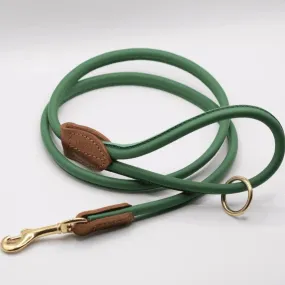 Dogs & Horses Rolled Leather Dog Lead - Clover