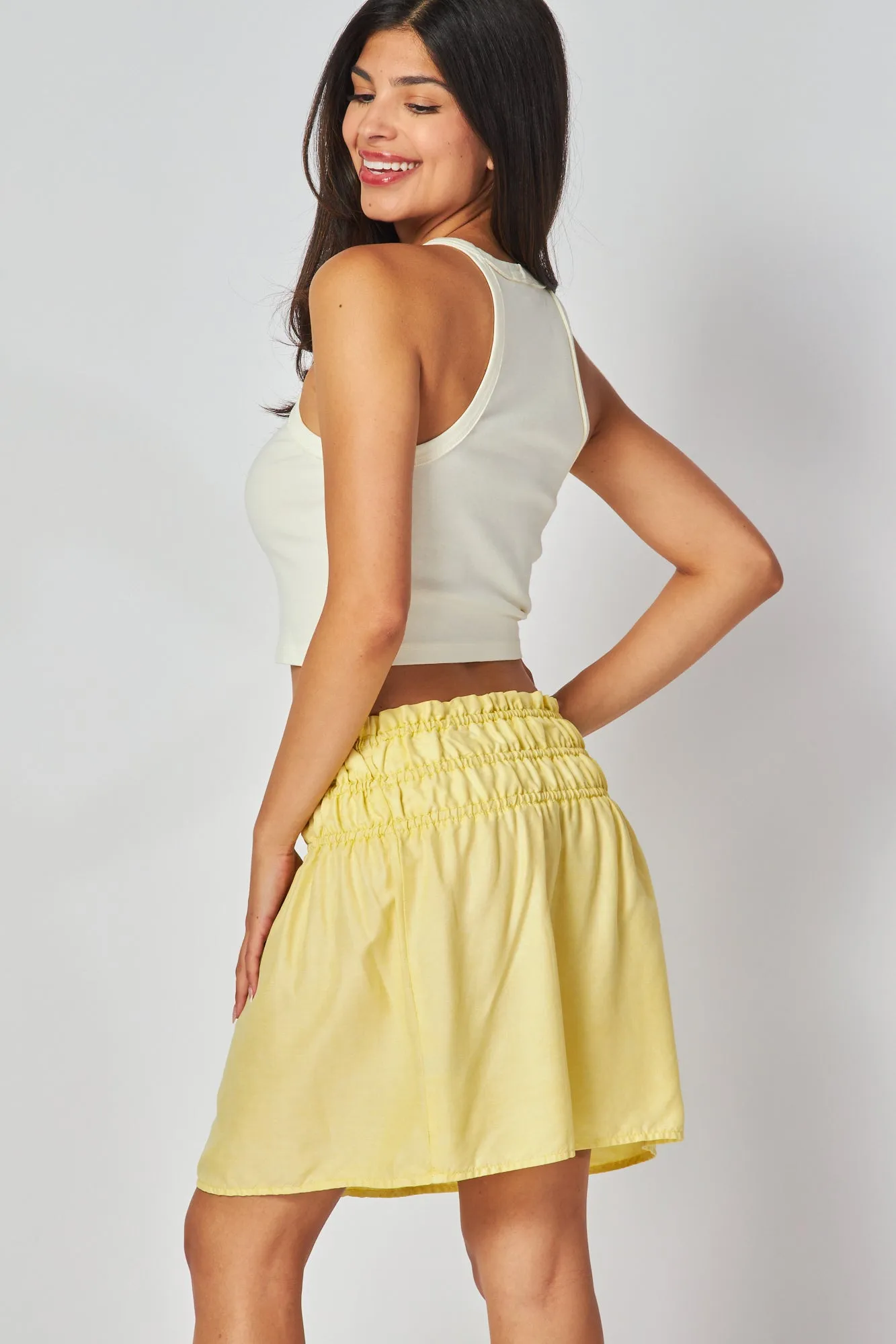 Elastic Shirred Skirt - Sunray