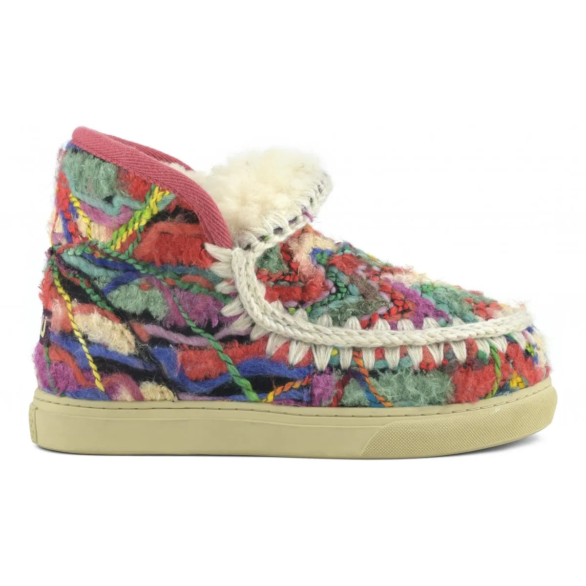 Eskimo Sneaker With Wool Ethnic Fabric