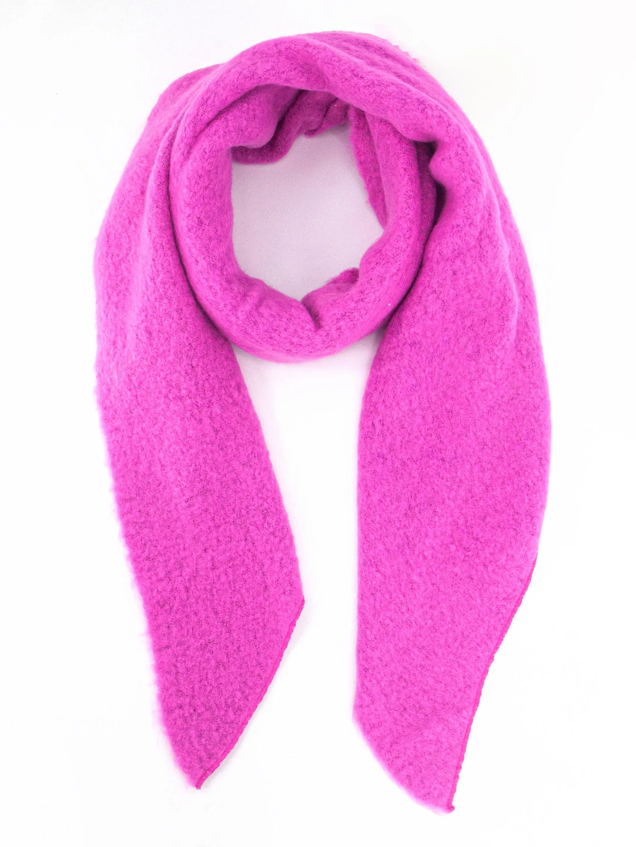 Evie Heavyweight Asymmetric Scarf - Hot Pink