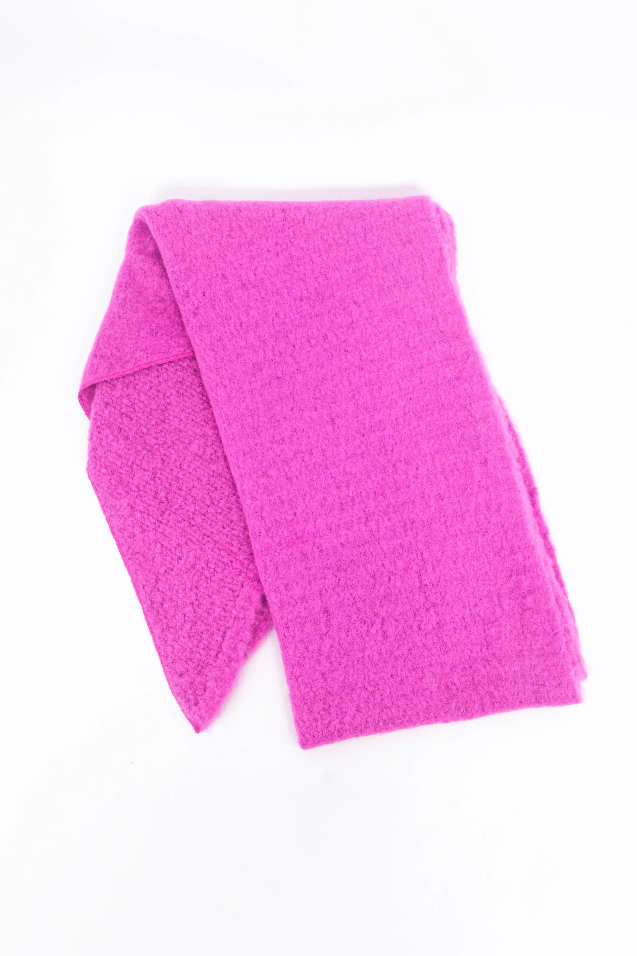 Evie Heavyweight Asymmetric Scarf - Hot Pink