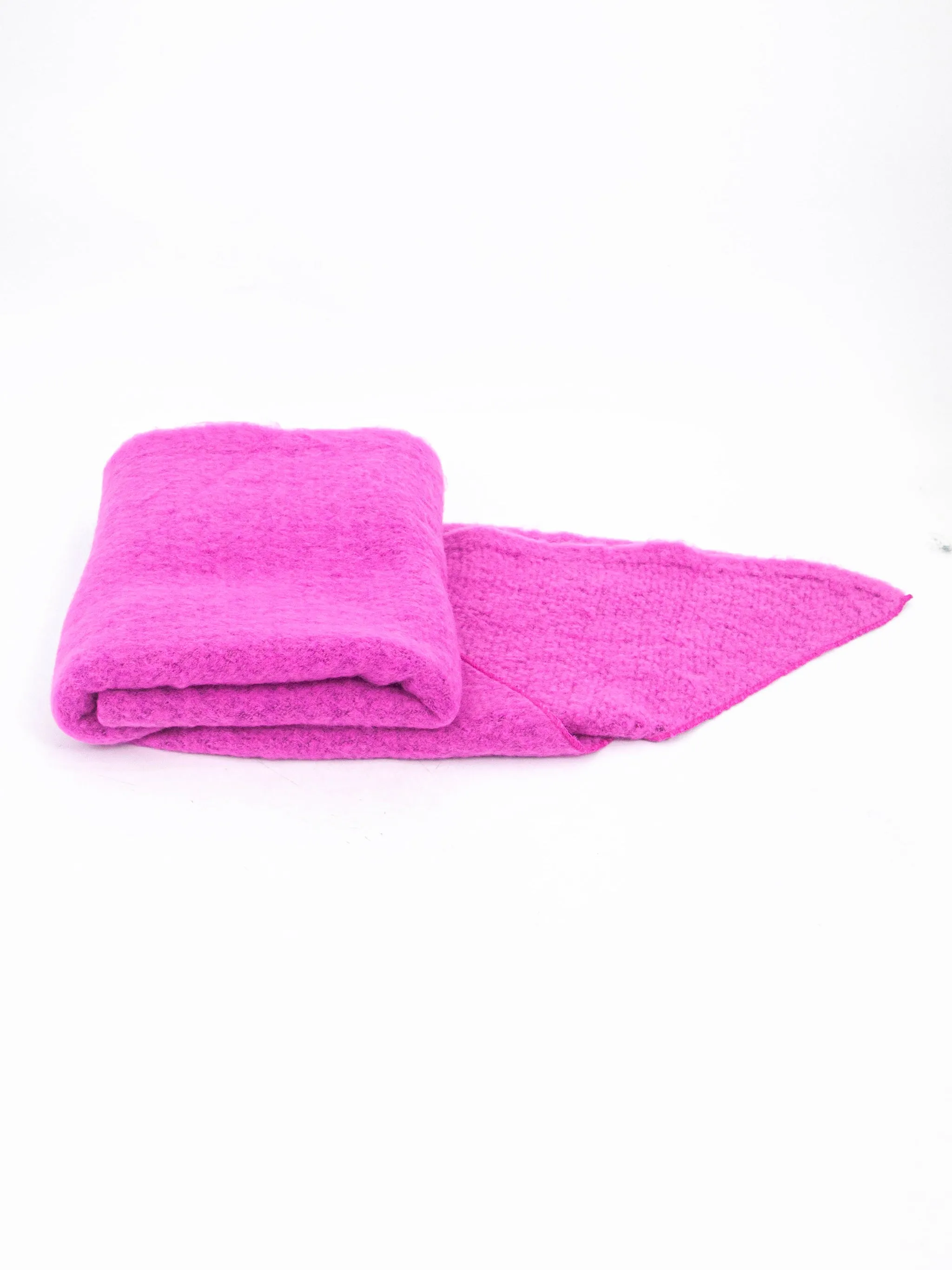 Evie Heavyweight Asymmetric Scarf - Hot Pink