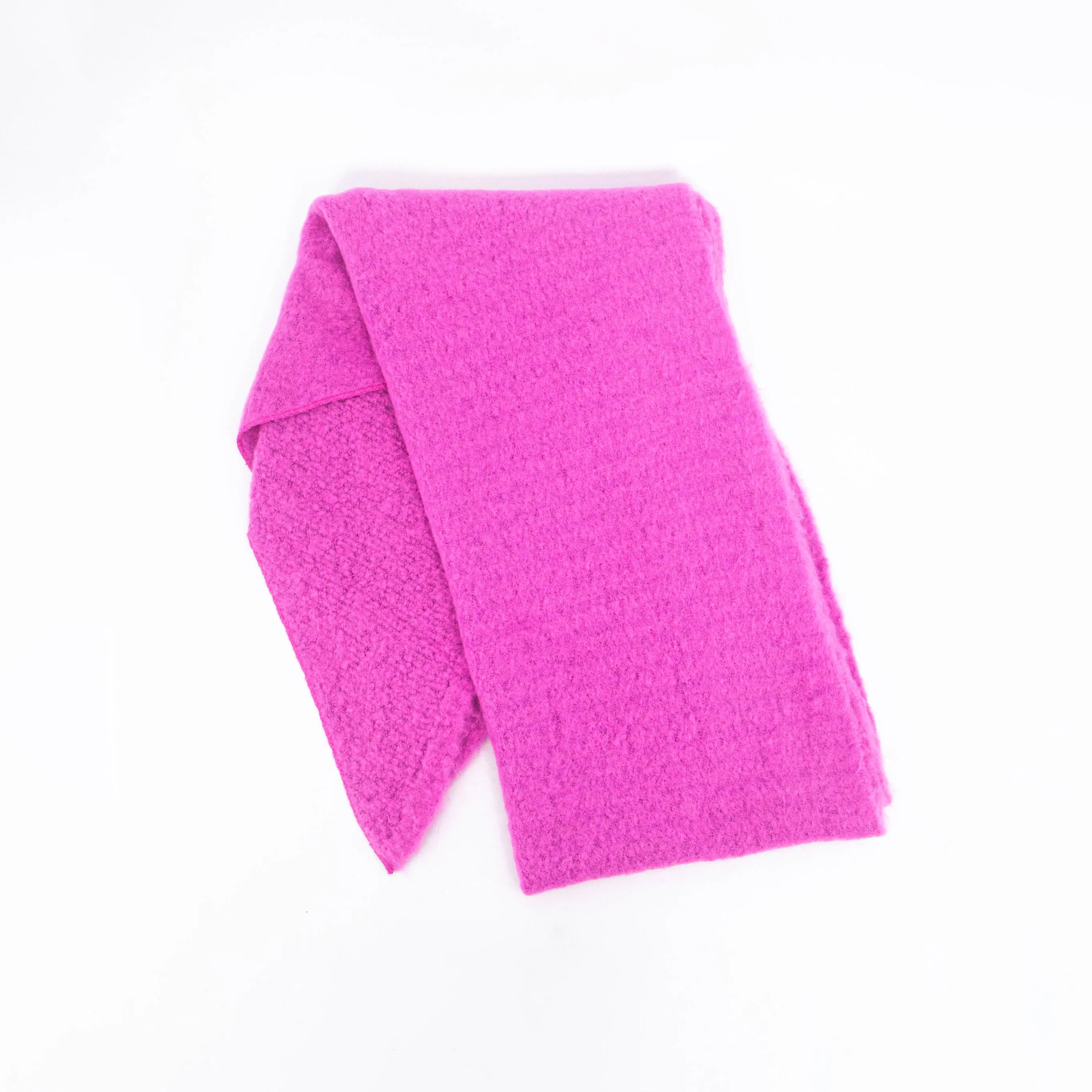 Evie Heavyweight Asymmetric Scarf - Hot Pink