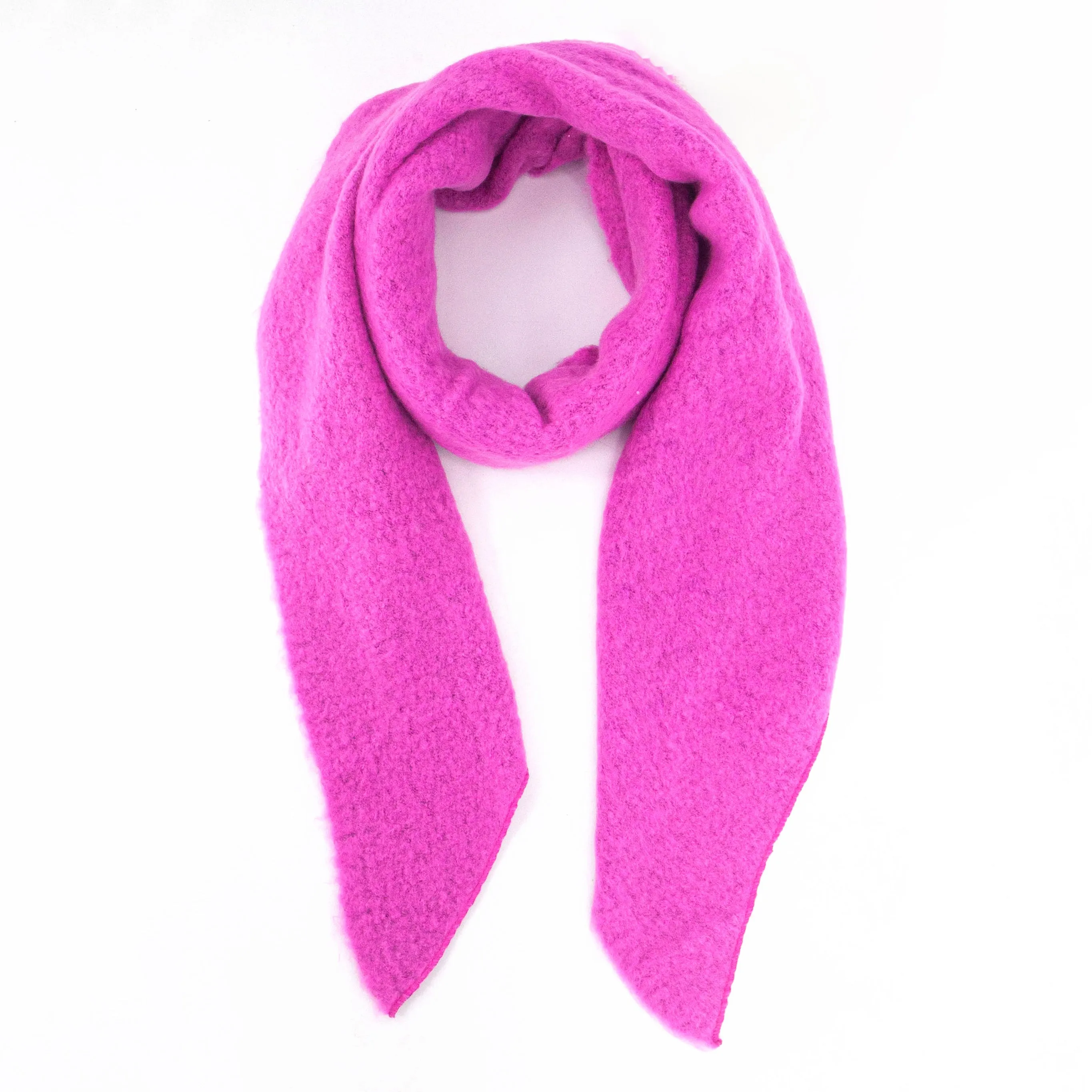 Evie Heavyweight Asymmetric Scarf - Hot Pink