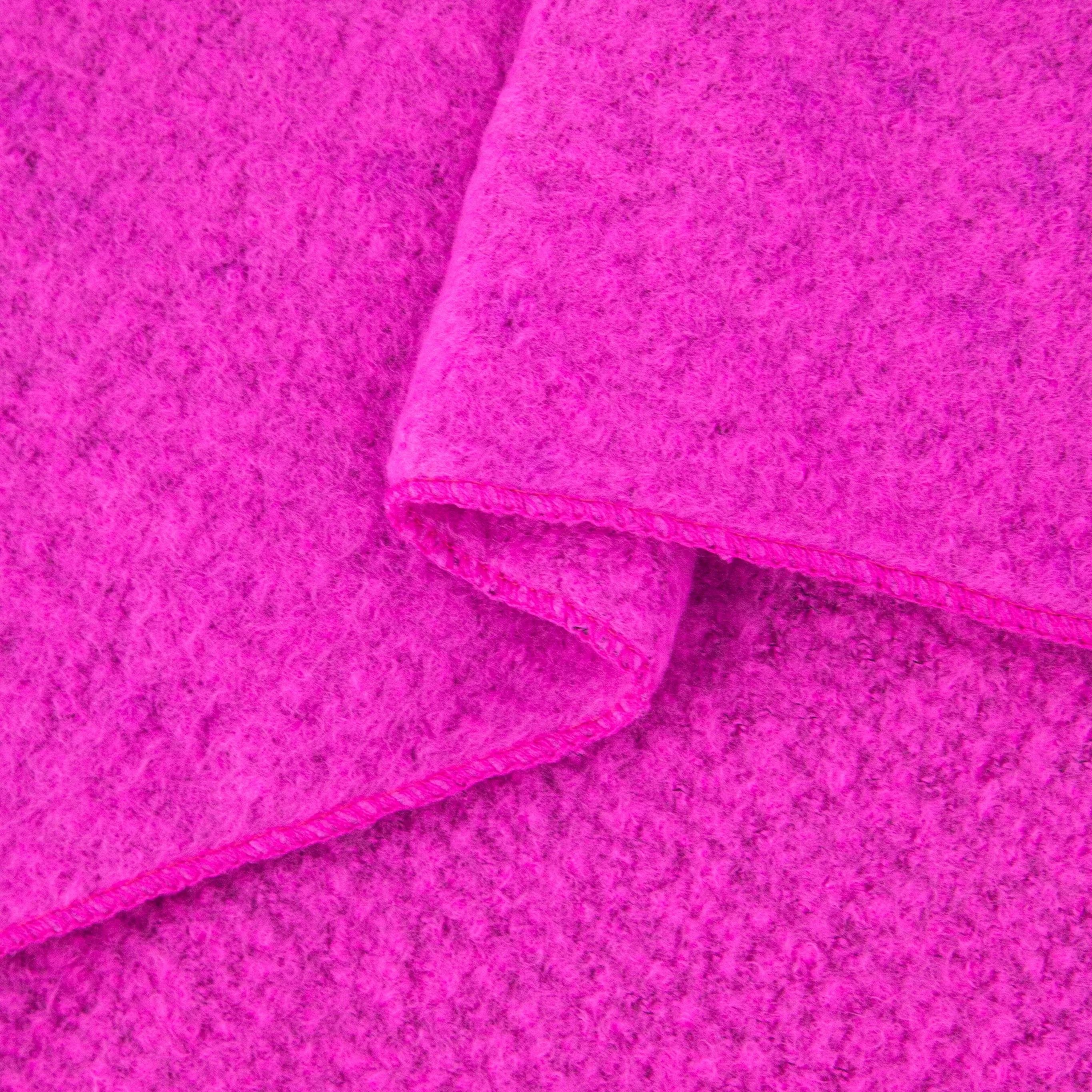 Evie Heavyweight Asymmetric Scarf - Hot Pink