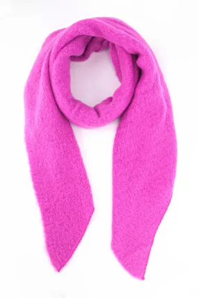 Evie Heavyweight Asymmetric Scarf - Hot Pink