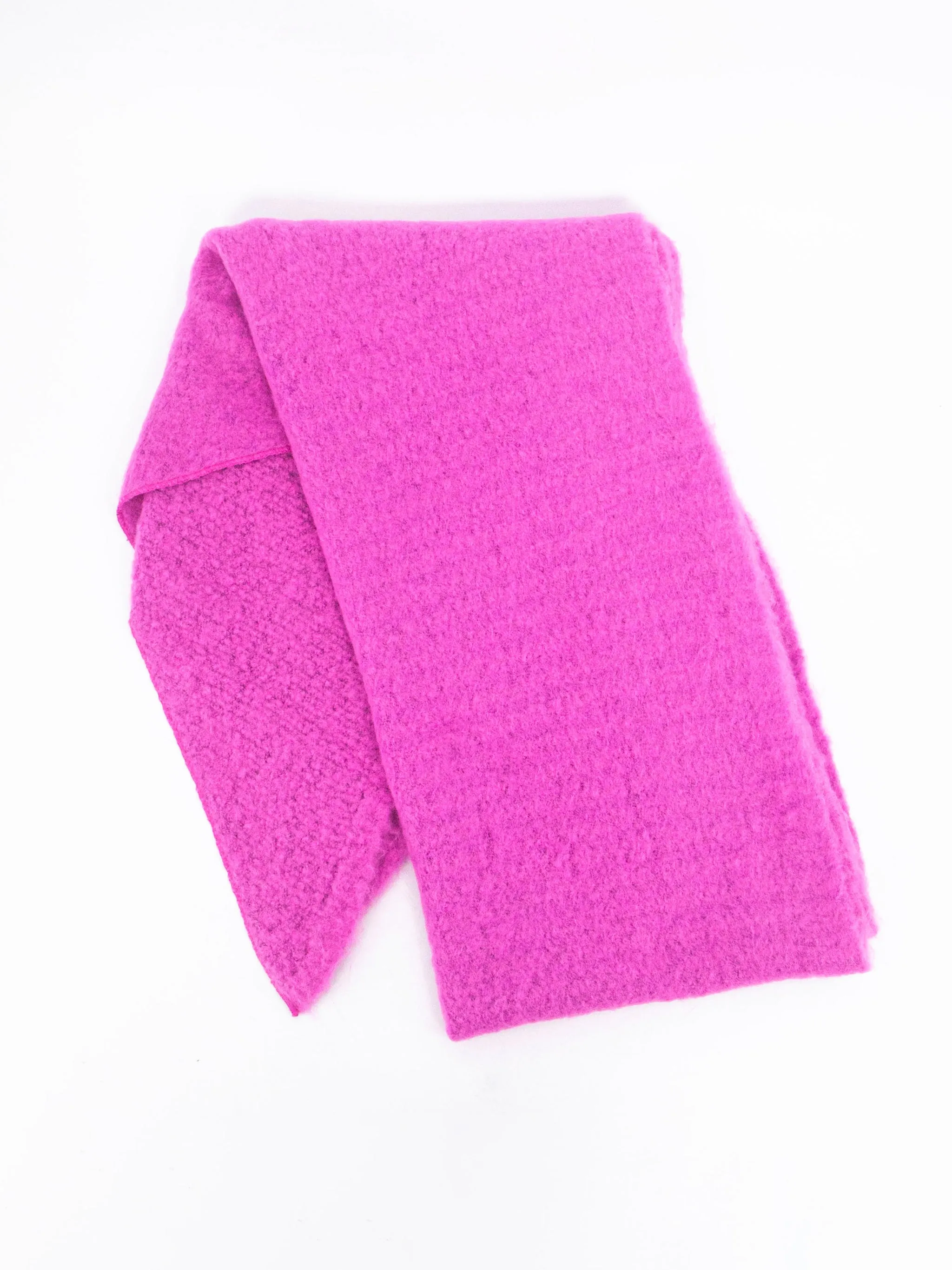 Evie Heavyweight Asymmetric Scarf - Hot Pink