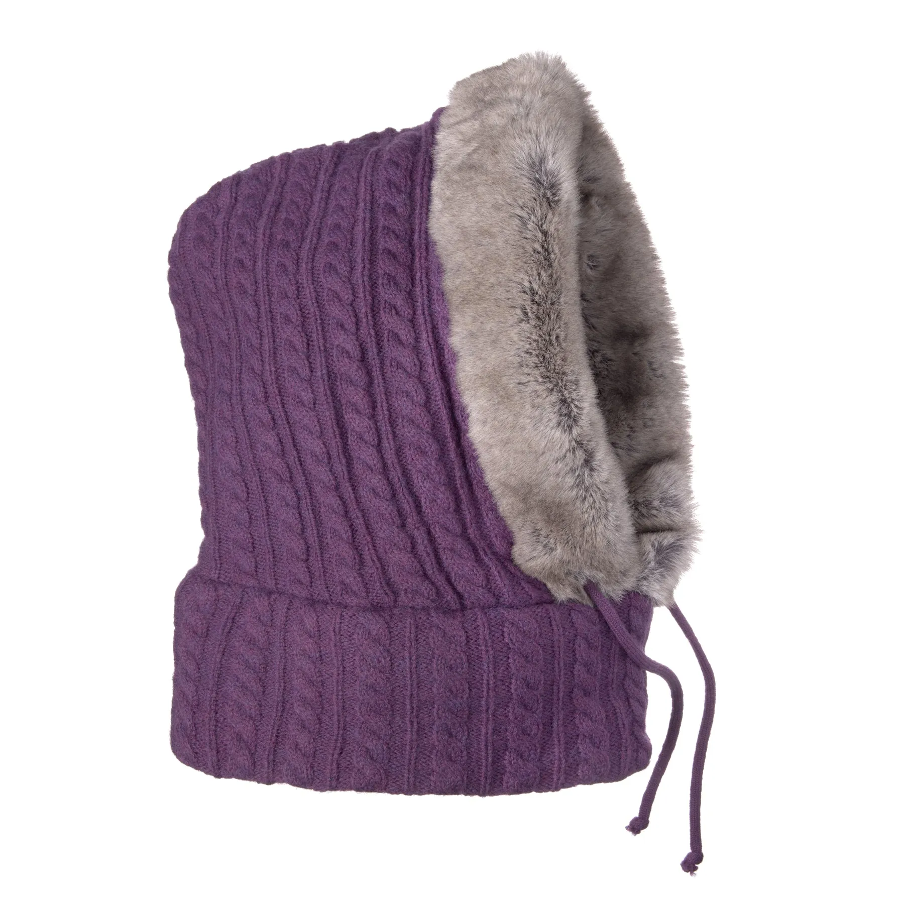 Faux Fur Neck Warmer Hood