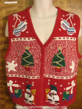 Festive Christmas Morning Ugly Christmas Sweater Vest