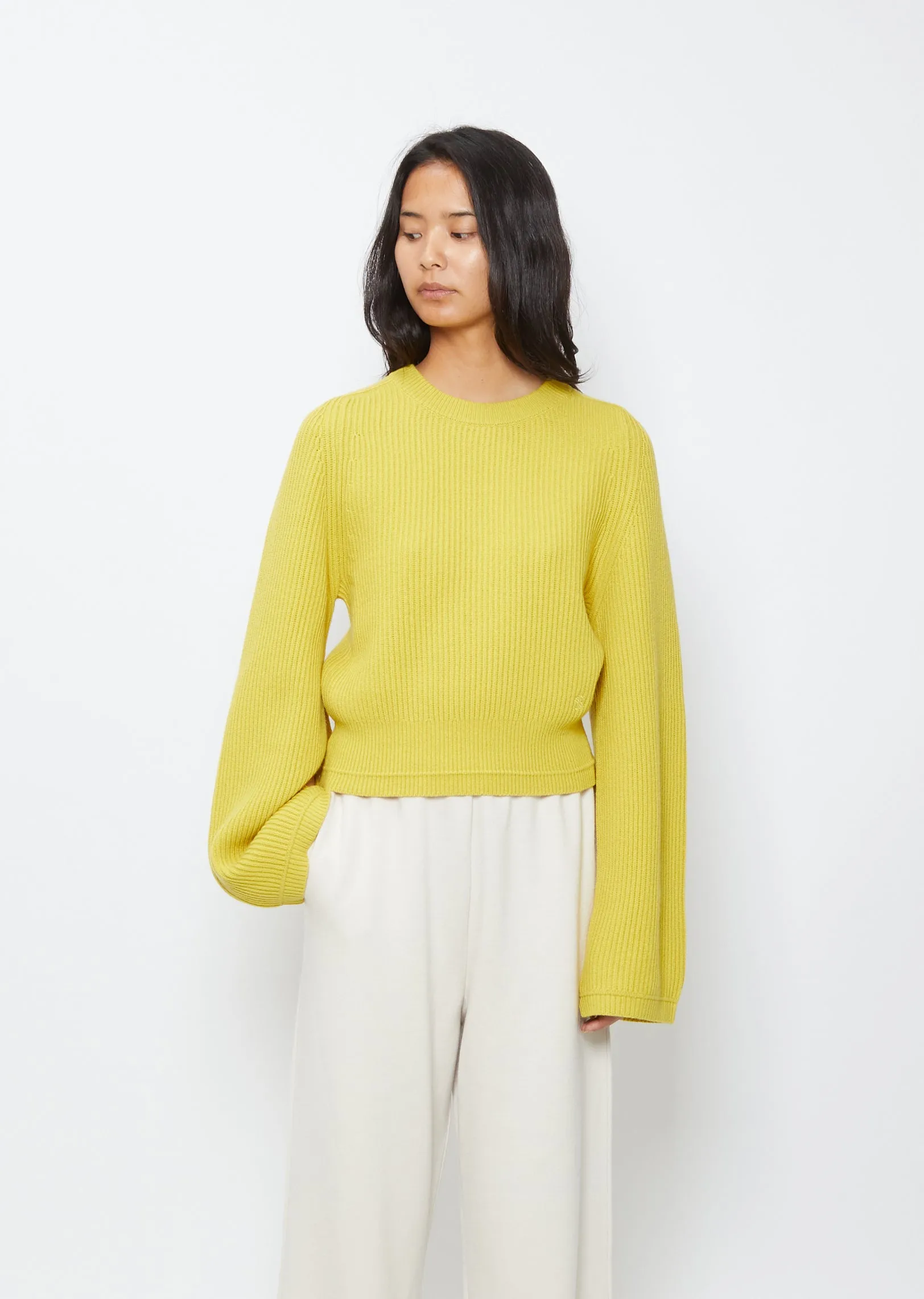 Fisherman Rib Crop Sweater