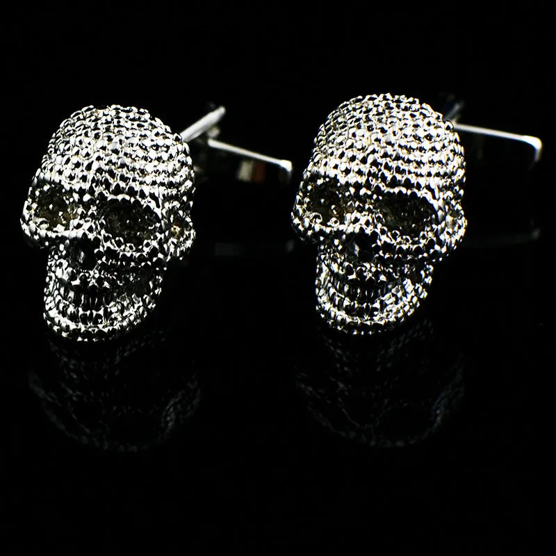 FLEXFIL  Gothic Style  Skull Zinc Alloy Cuff Links for Men