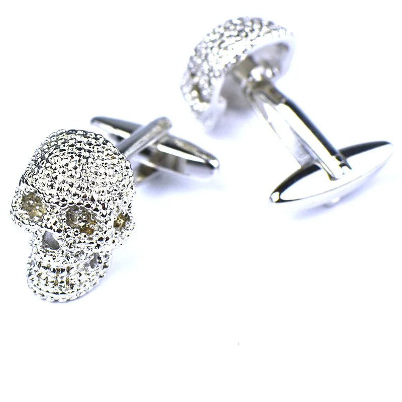 FLEXFIL  Gothic Style  Skull Zinc Alloy Cuff Links for Men