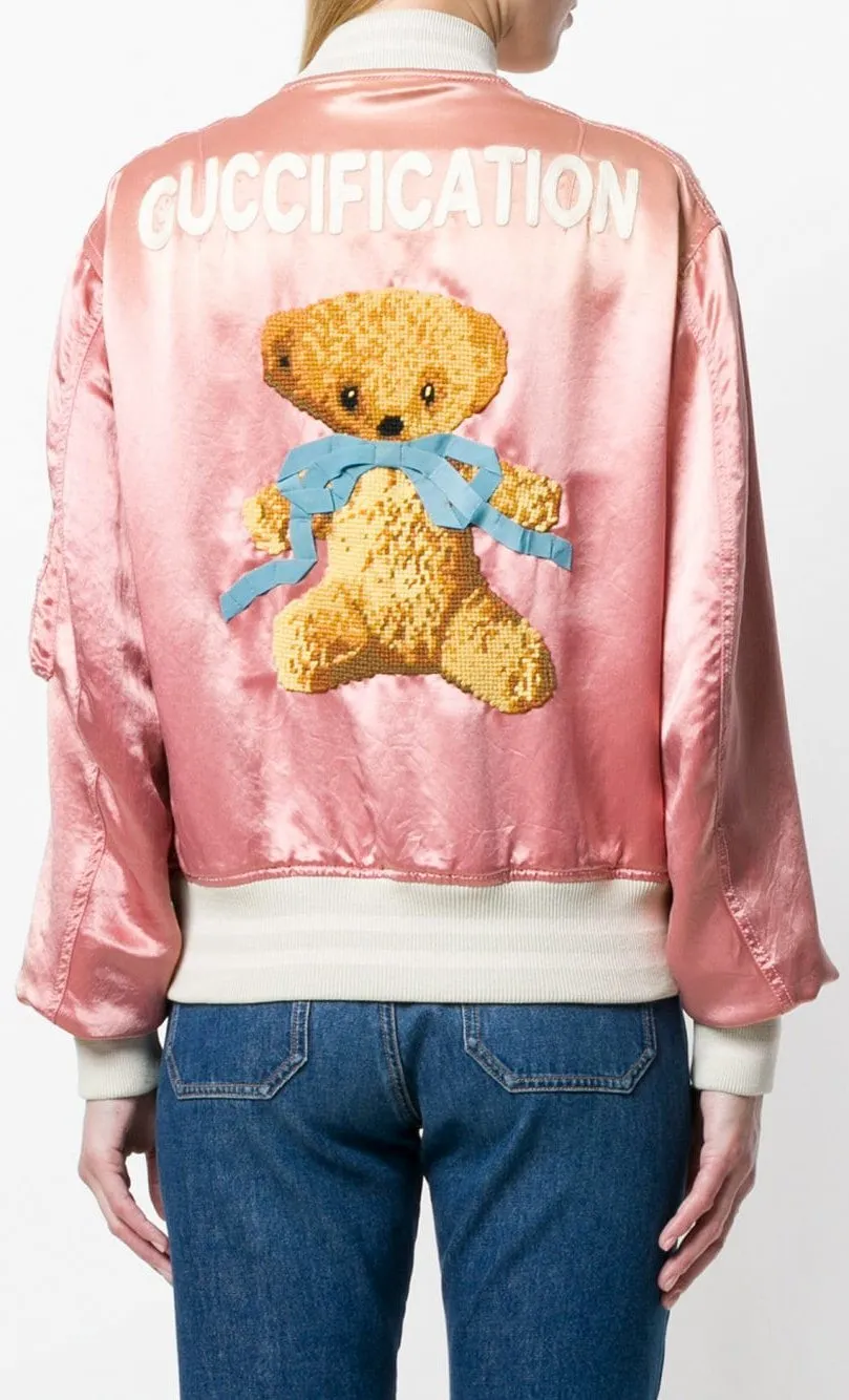 Floral Embroidered Bomber Jacket