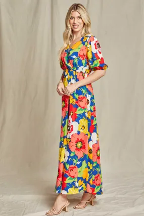 Floral Wrap Maxi Dress