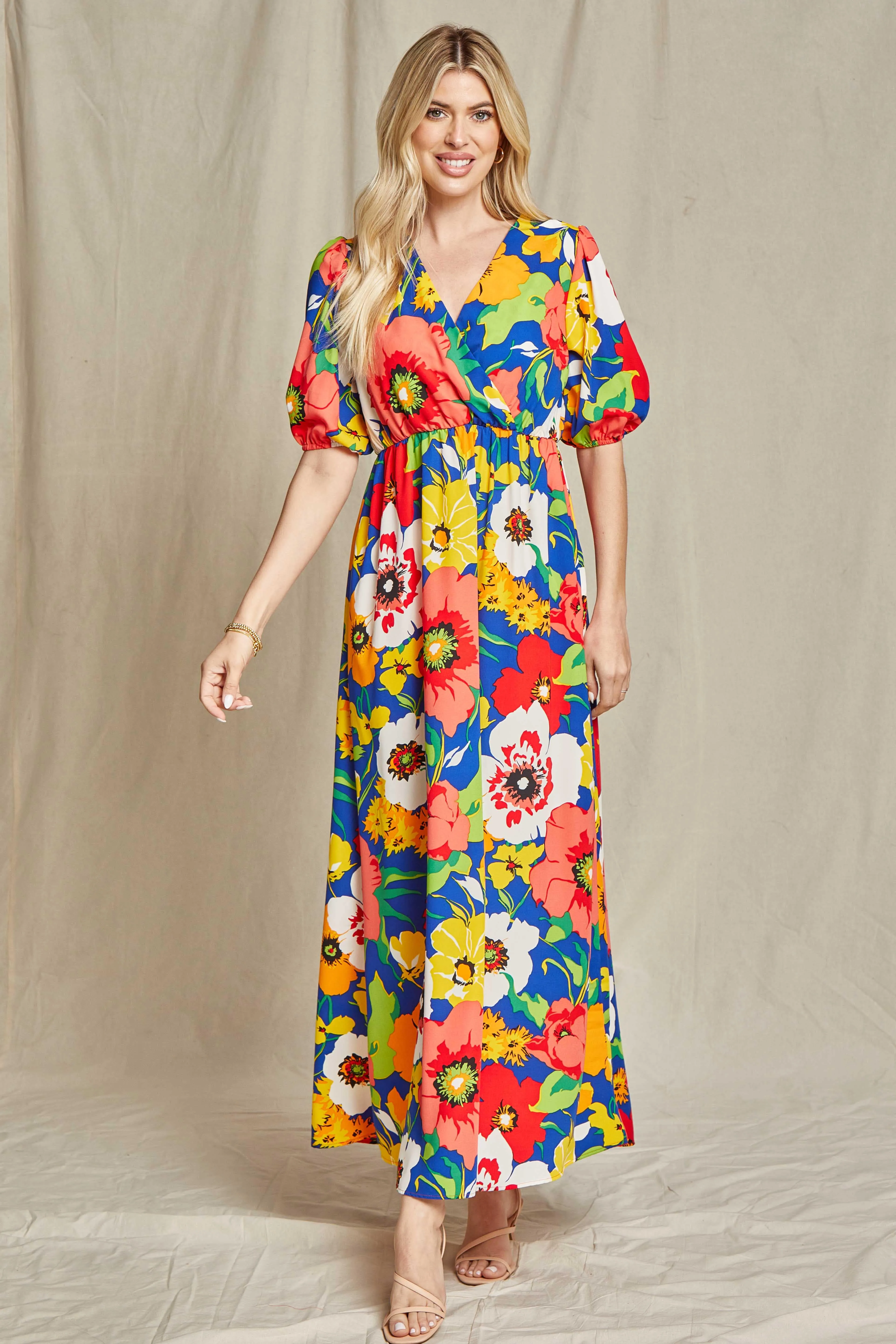 Floral Wrap Maxi Dress