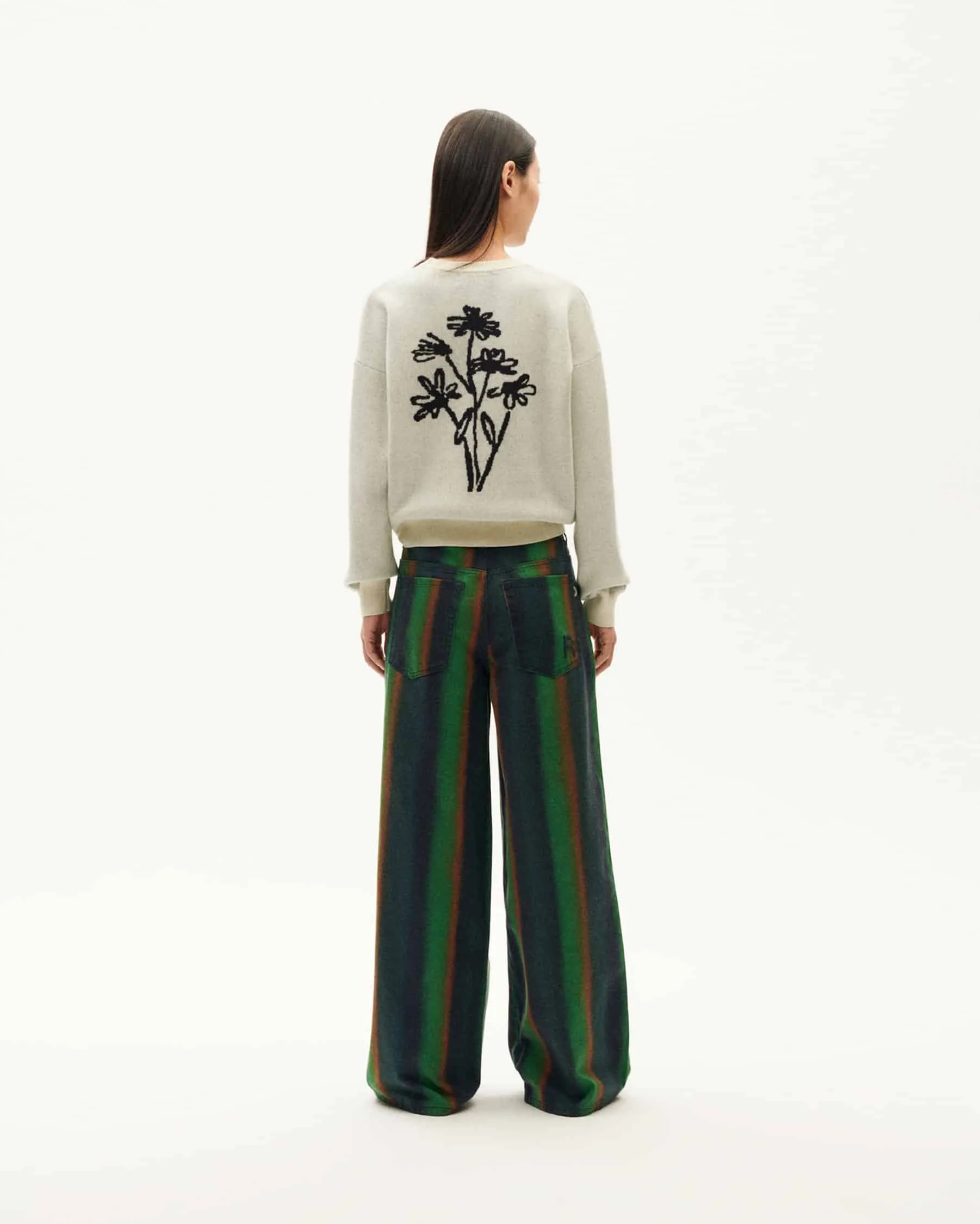 FLOWERS PHILIS KNITTED SWEATER | THINKING MU