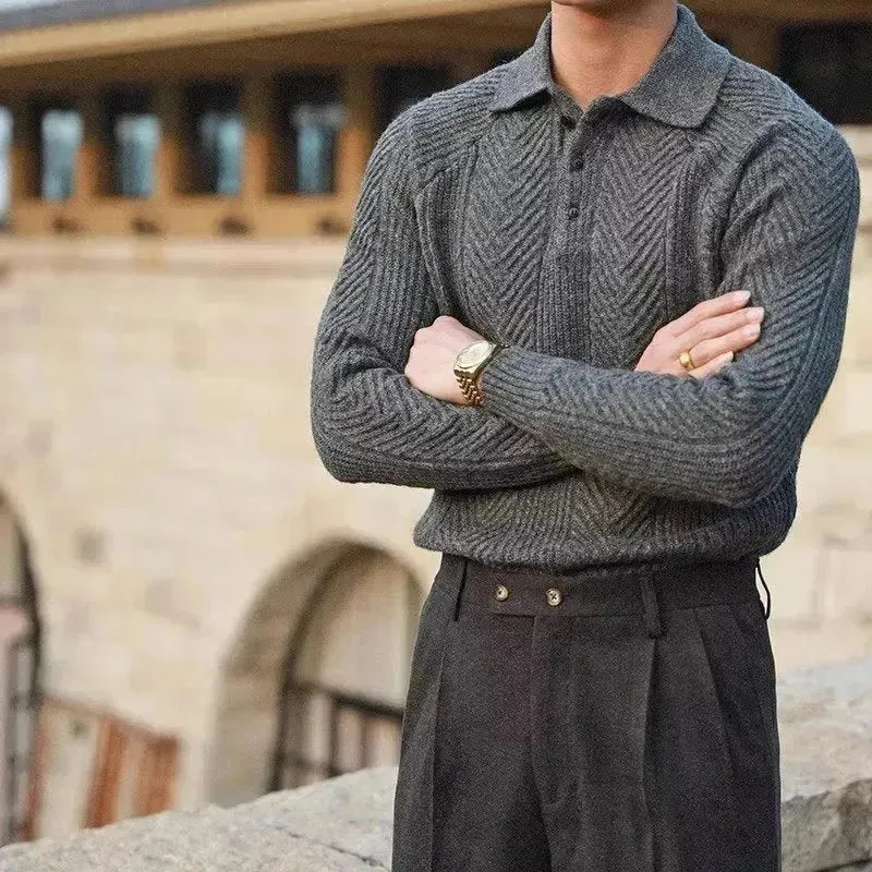 Formal Fall Winter Thermal Base Sweater for Men