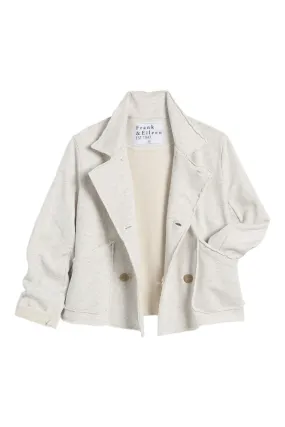 Frank & Eileen Cropped Peacoat in Heather White Melange