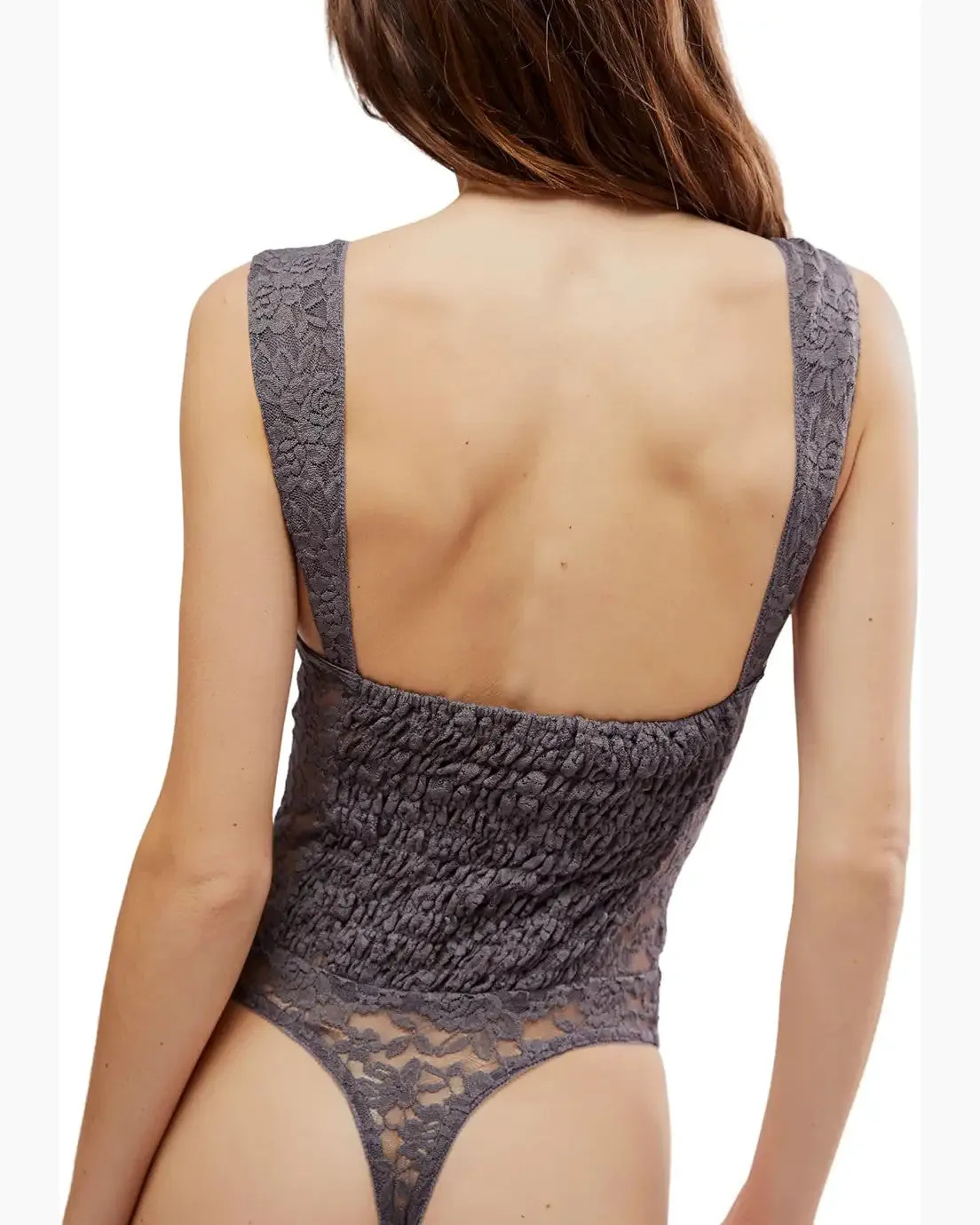 Free People Strike A Pose Bodysuit in Volcanic Glass