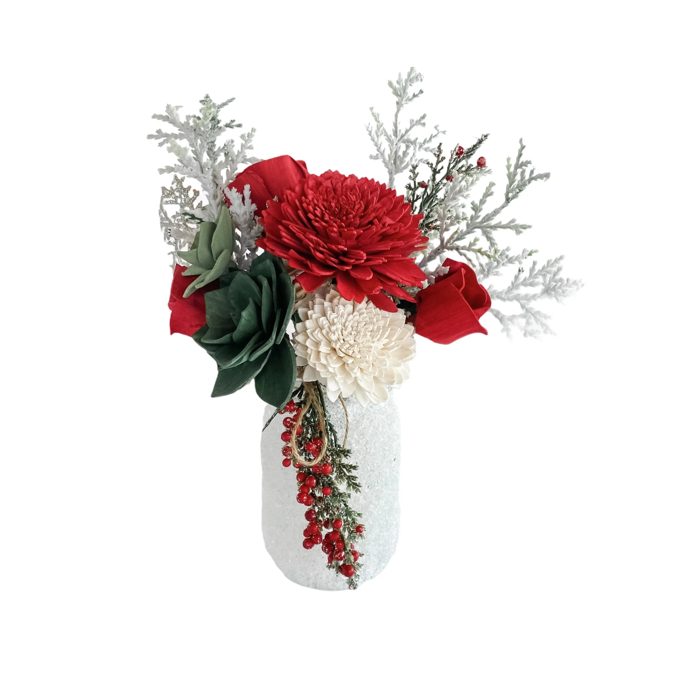 Frosty Pines Sola Flower Arrangement - Pint