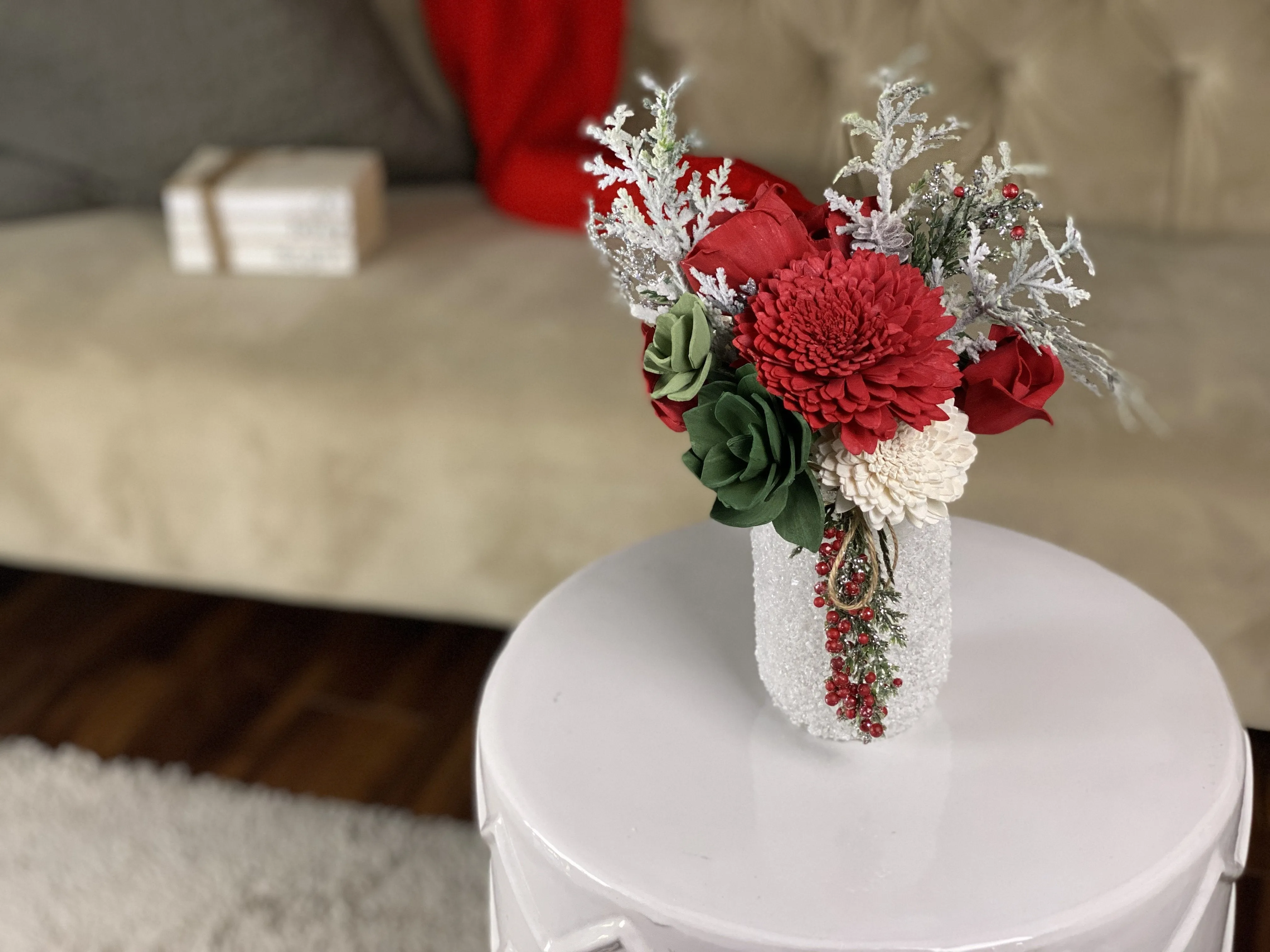 Frosty Pines Sola Flower Arrangement - Pint