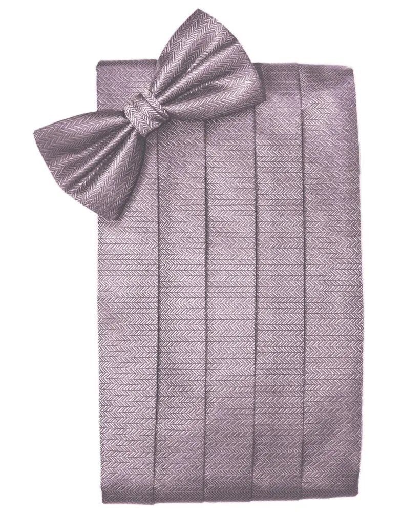 Frosty Pink Herringbone Cummerbund