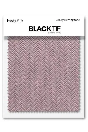 Frosty Pink Herringbone Fabric Swatch