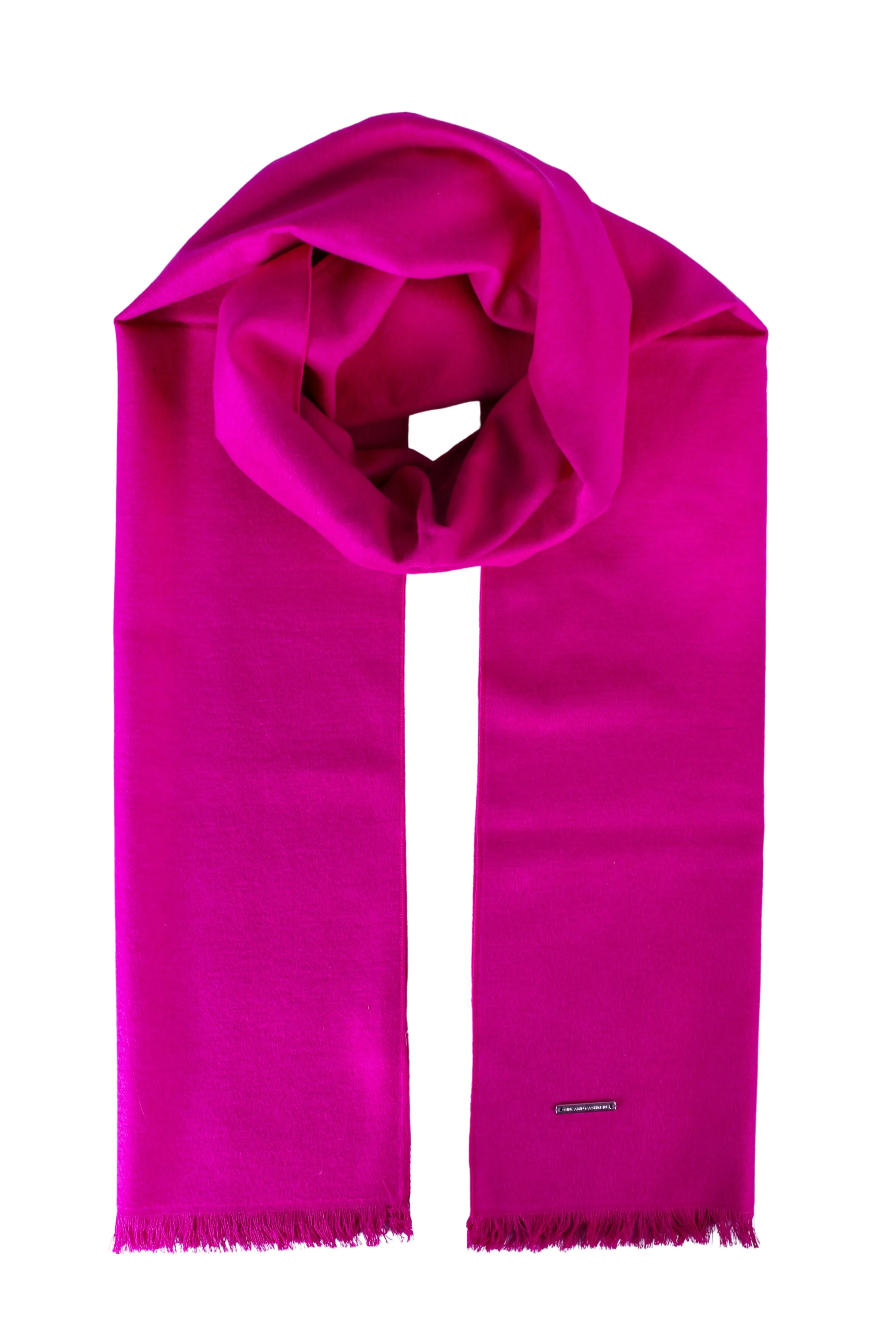 Fuchsia Pure Silk Lotus Scarf 30x177 cm