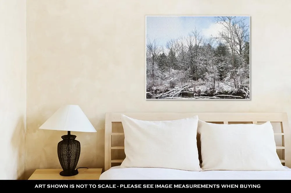 Gallery Wrapped Canvas, Frosty Winter Scene Vertical