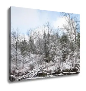 Gallery Wrapped Canvas, Frosty Winter Scene Vertical