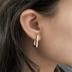 Geometric Gold Metal Earrings - Trendy Jewelry Earring