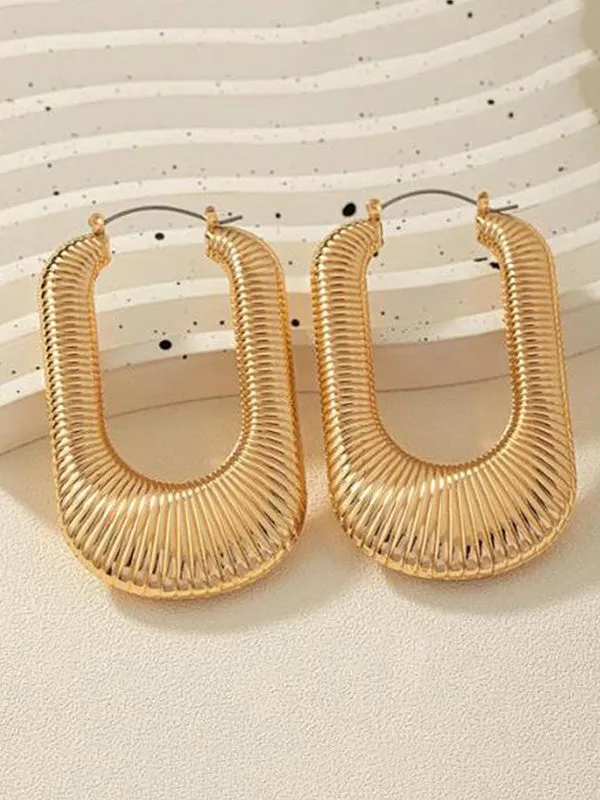 Geometric Solid Color Drop Earrings