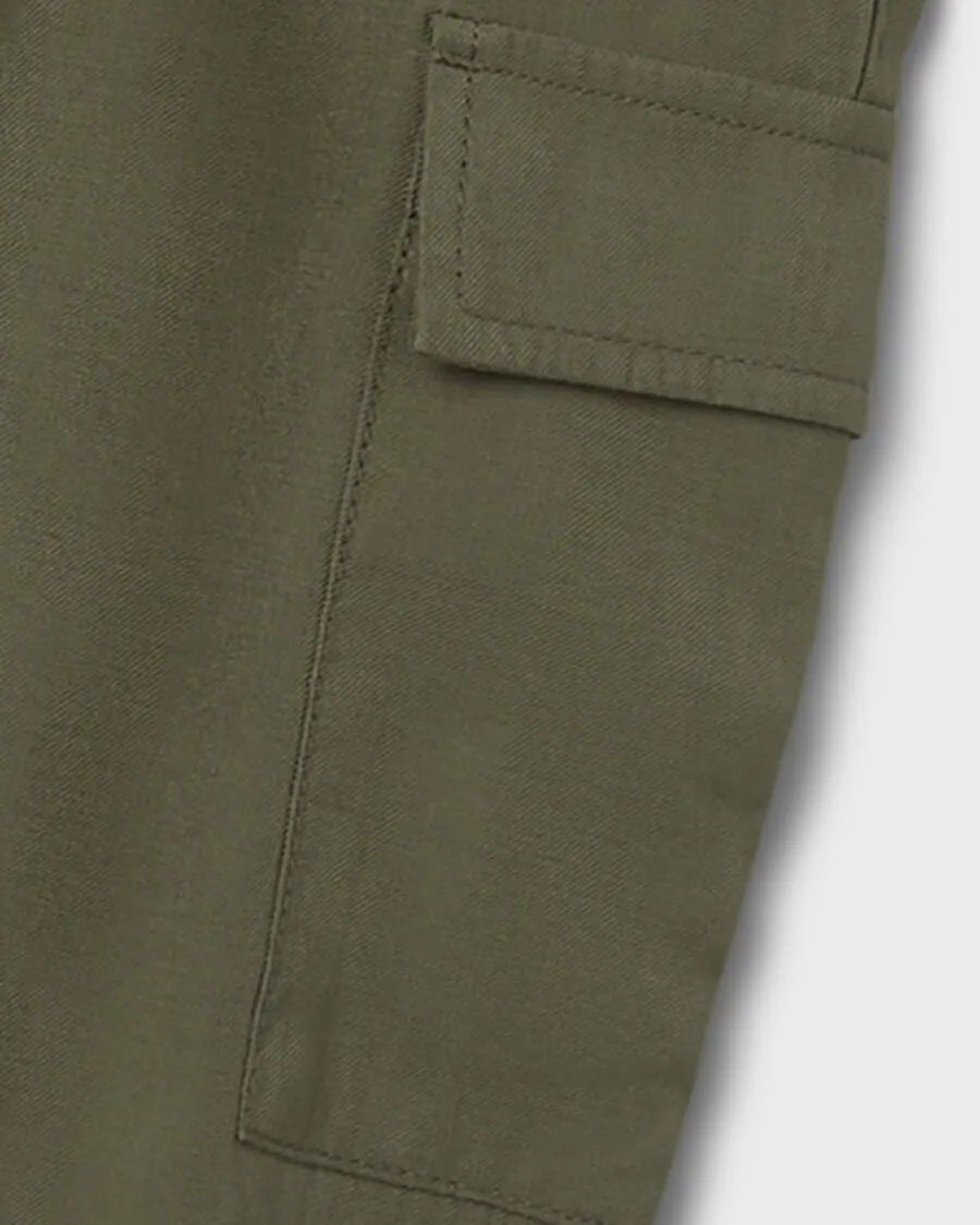 Girls Bella Cargo Trousers in Deep Lichen Green