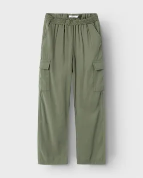 Girls Bella Cargo Trousers in Deep Lichen Green