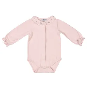 Girls Pale Pink Organic Cotton Bodysuit