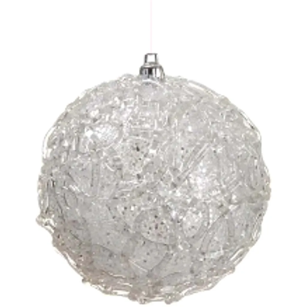 Glitter Swirl Pattern Ball Ornament