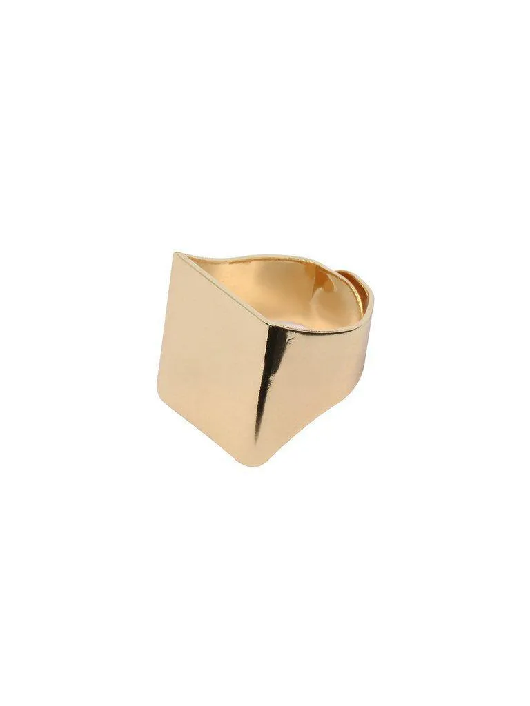 Gold Punk Square Ring