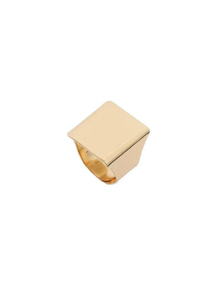 Gold Punk Square Ring