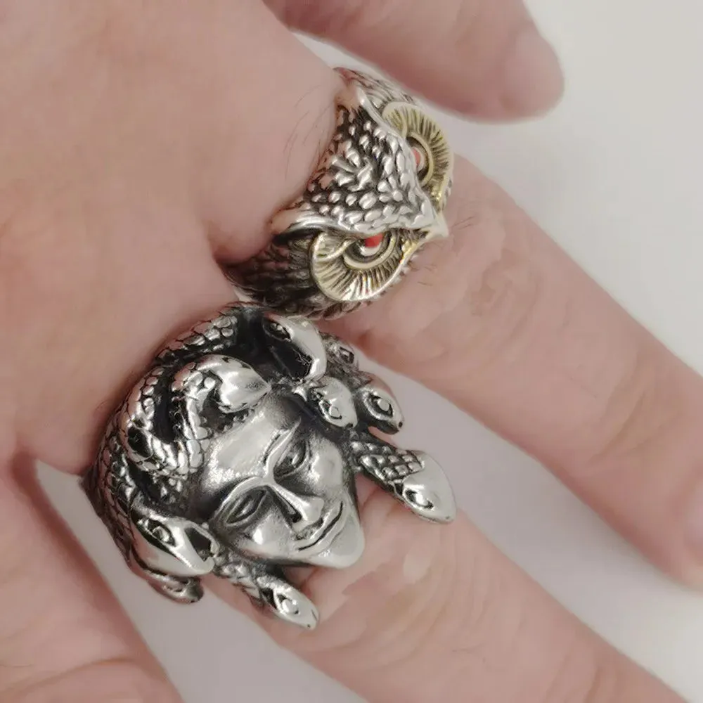 Gorgon Monster Ring - Medusa Snake Jewelry