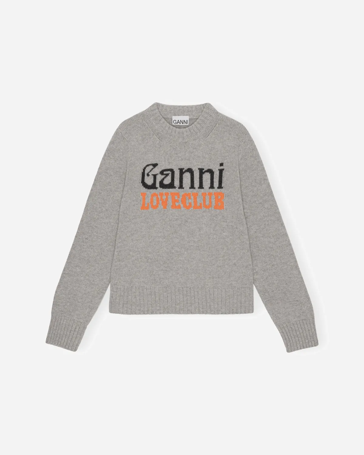 Graphic O-neck Pullover - Oyster Gray