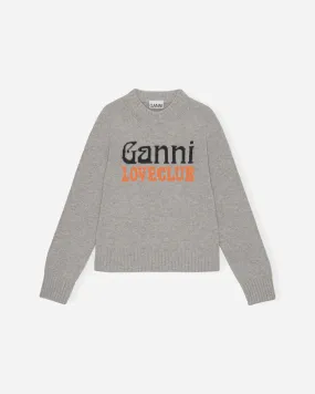 Graphic O-neck Pullover - Oyster Gray