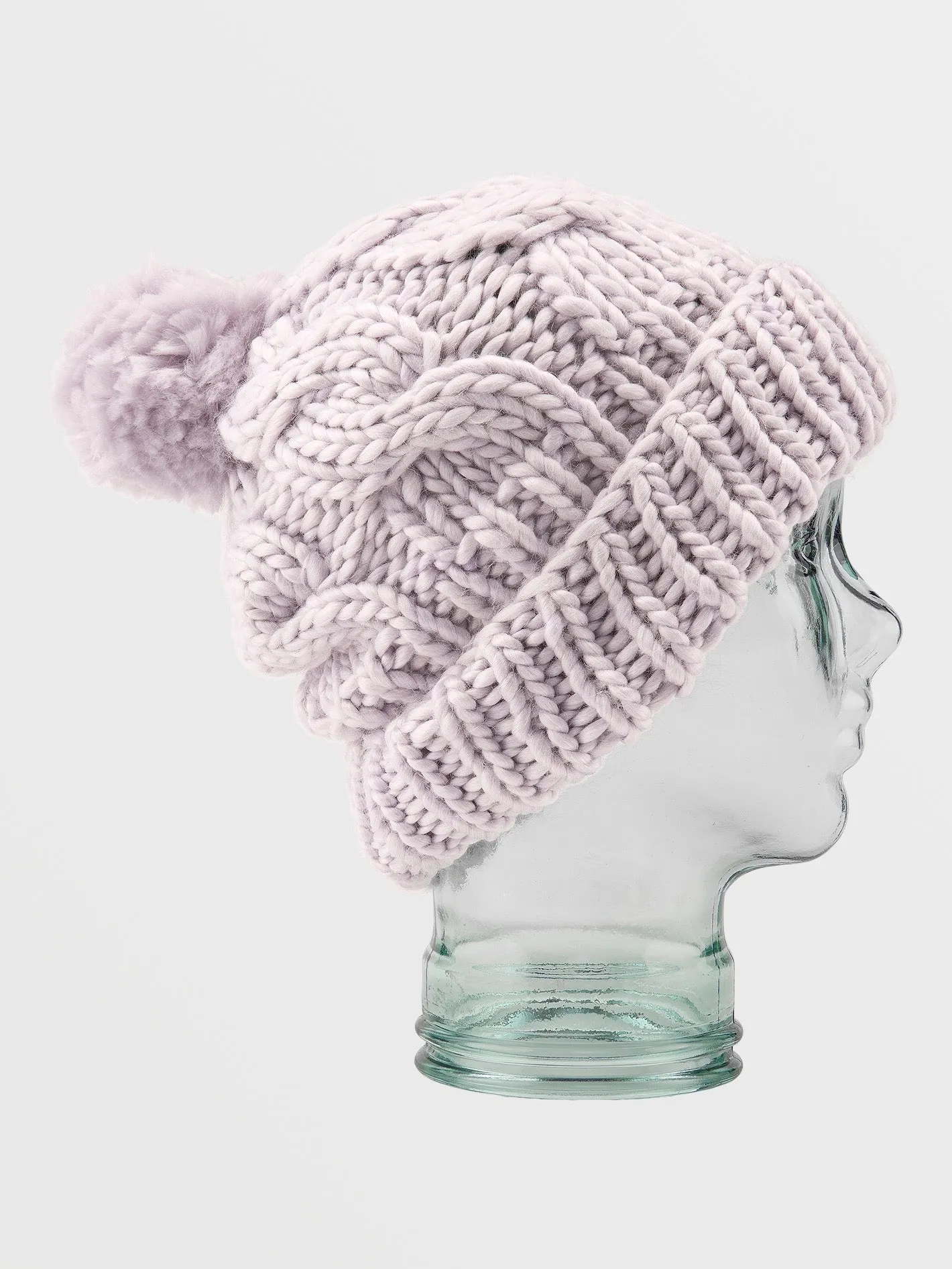 Hand Knit Bobble Beanie - CALCITE