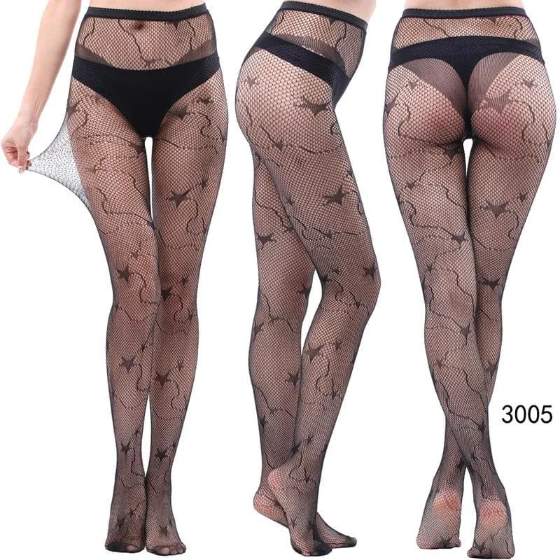 High waist fishnet tights stockings