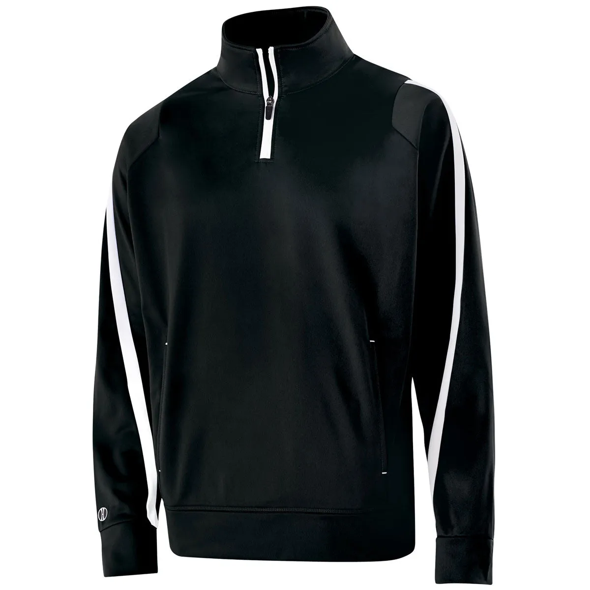 Holloway Men's Black/White Quarter Zip Determination Pullover