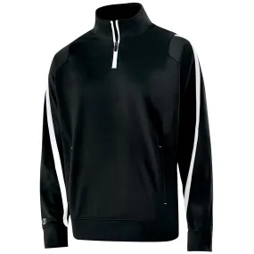 Holloway Men's Black/White Quarter Zip Determination Pullover